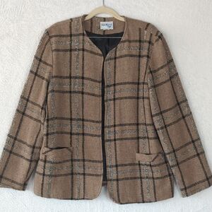Bedford‎ Fair Women's Vintage Wool Tartan Blazer Size 12